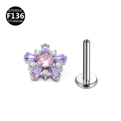 Silver Powder + Purple + White