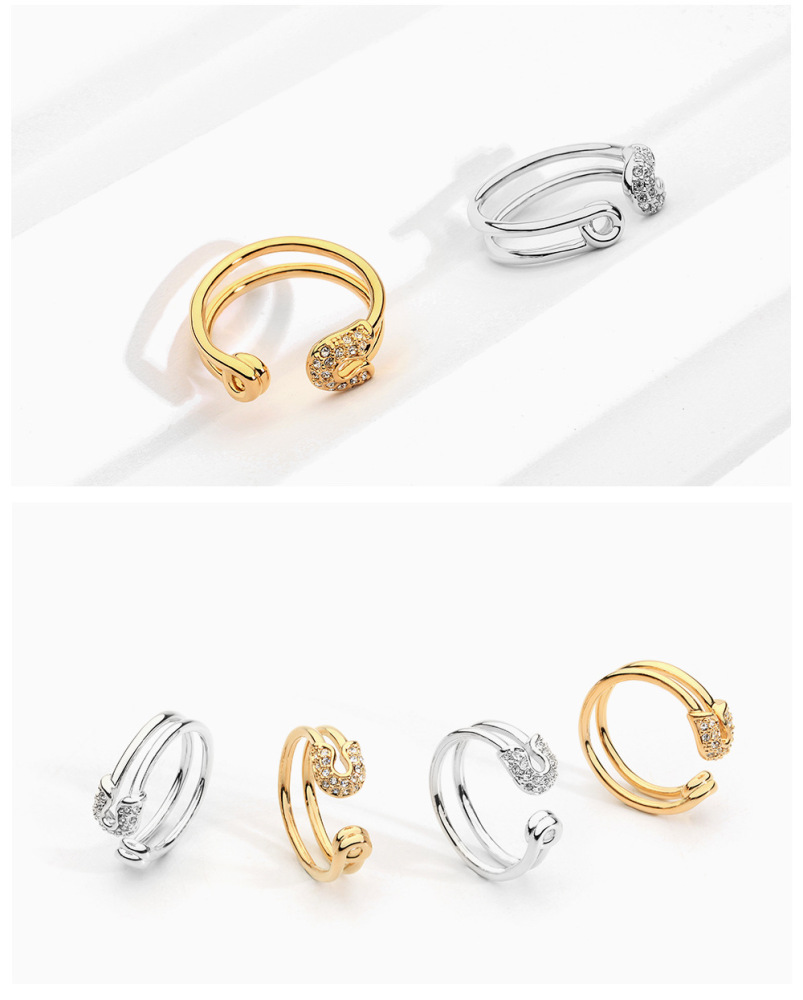 Diamond Ring Open Wedding Geometric Pinch Ring Women's Accessories Geometric