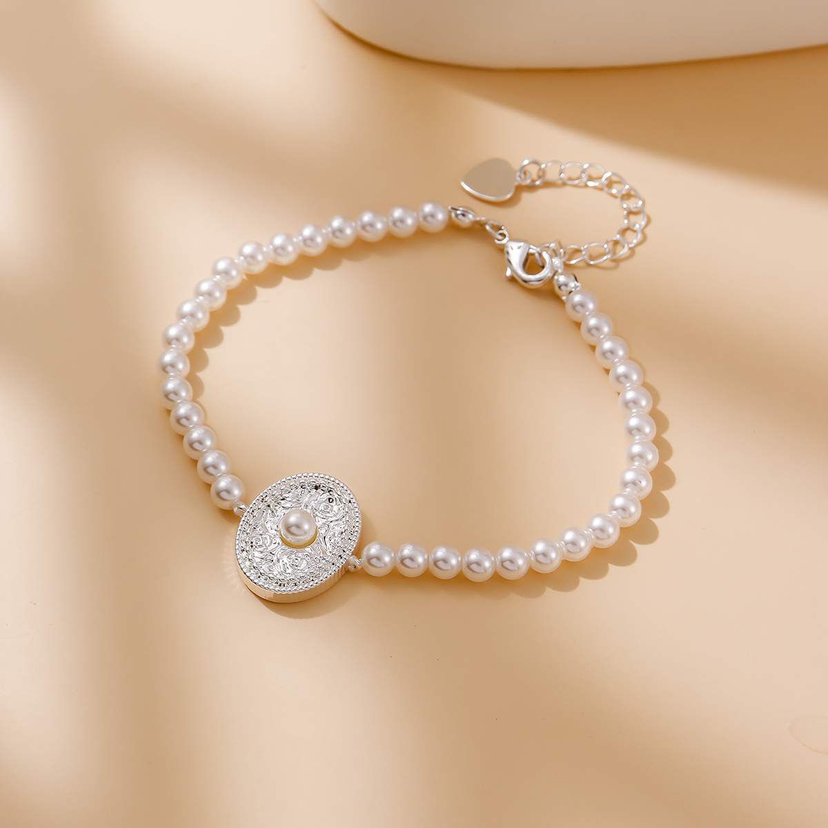TikTok Hot New Zircon Pearl Bracelet Fashion Gentle Elegant Versatile Electroplated Real Gold Perfect Round Strong Luster Pearl Bracelet