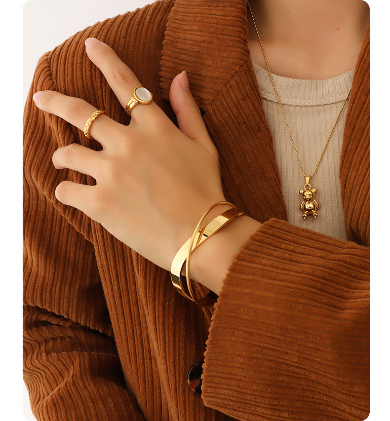 PVD Coated Real Gold Plated 18K Gold Geometric 304 Stainless Steel Fashion Waterproof Non Tarnish 304 Stainless Steel