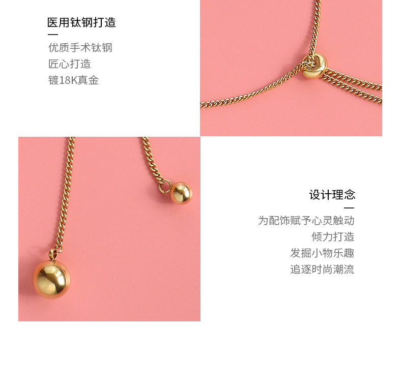 PVD Coated Real Gold Plated 18K Gold Geometric 304 Stainless Steel Fashion Waterproof Non Tarnish 304 Stainless Steel Necklace