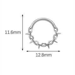 Nose Ring 47#Titanium Natural Color