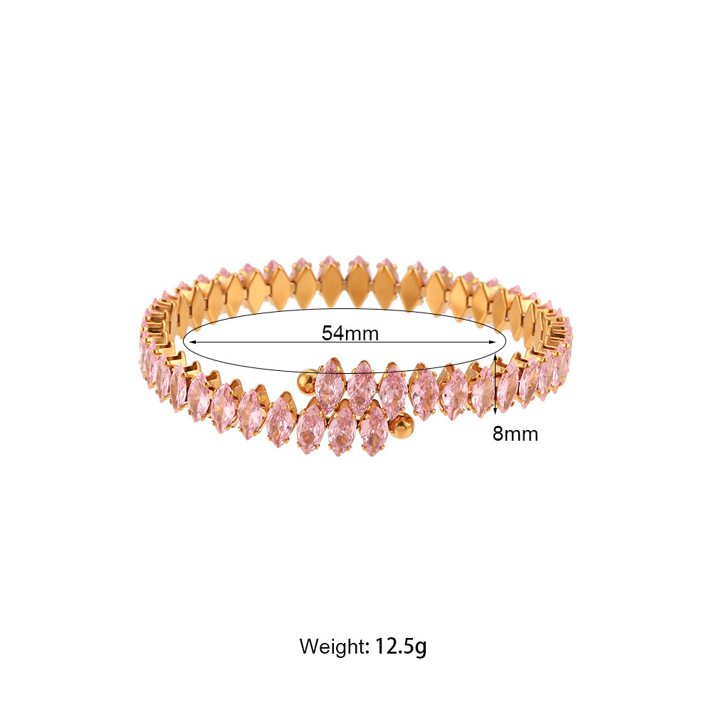 PVD Coated Real Gold Plated 18K Gold Solid Color 304 Stainless Steel Fashion Waterproof Non Tarnish Bangle