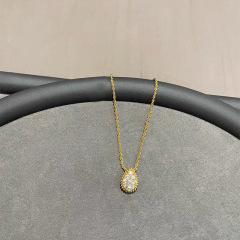 Water Drop Dewdrop Necklace (Gold)