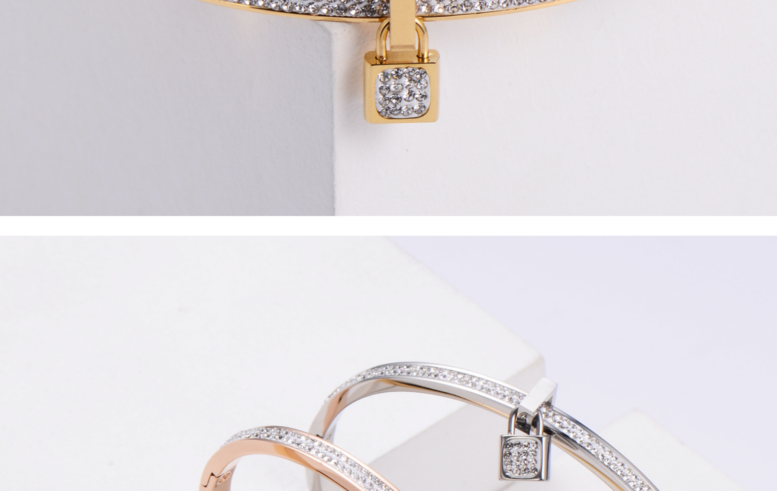 PVD Coated 18K Gold Plated U Shape 304 Stainless Steel Waterproof Non Tarnish