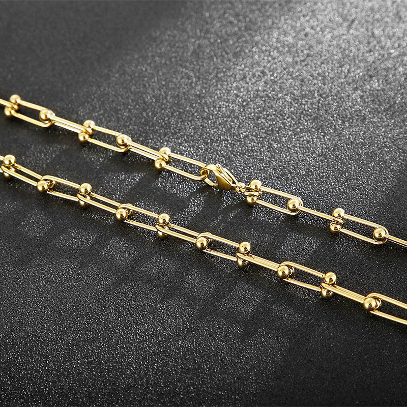 Fashion Geometric Titanium Steel Necklace Plating Stainless Steel Necklaces