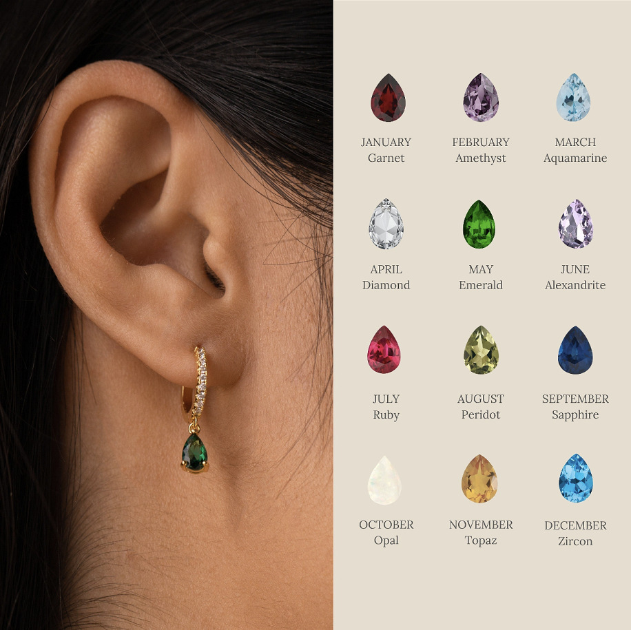 Hawaii Ocean Trend Women's Opal White Australian Opal Tear Drop Quartz Earrings Simple Style Jewelry Accessories