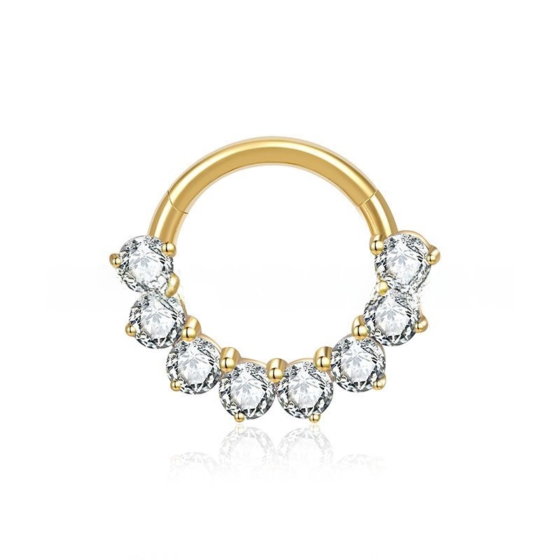 Fashion Titanium Alloy Nose Ring Jewelry For Women Luxurious Simple Personality G23 Earrings Lip Ring Piercing Accessories