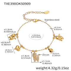 TXE390- Gold DIY Bracelet 15+5cm