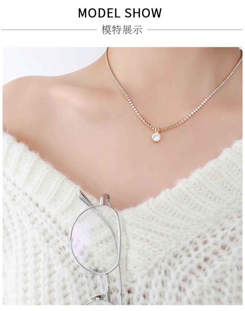 PVD Coated Real Gold Plated 18K Gold Geometric 304 Stainless Steel Fashion Waterproof Non Tarnish 304 Stainless Steel Necklace