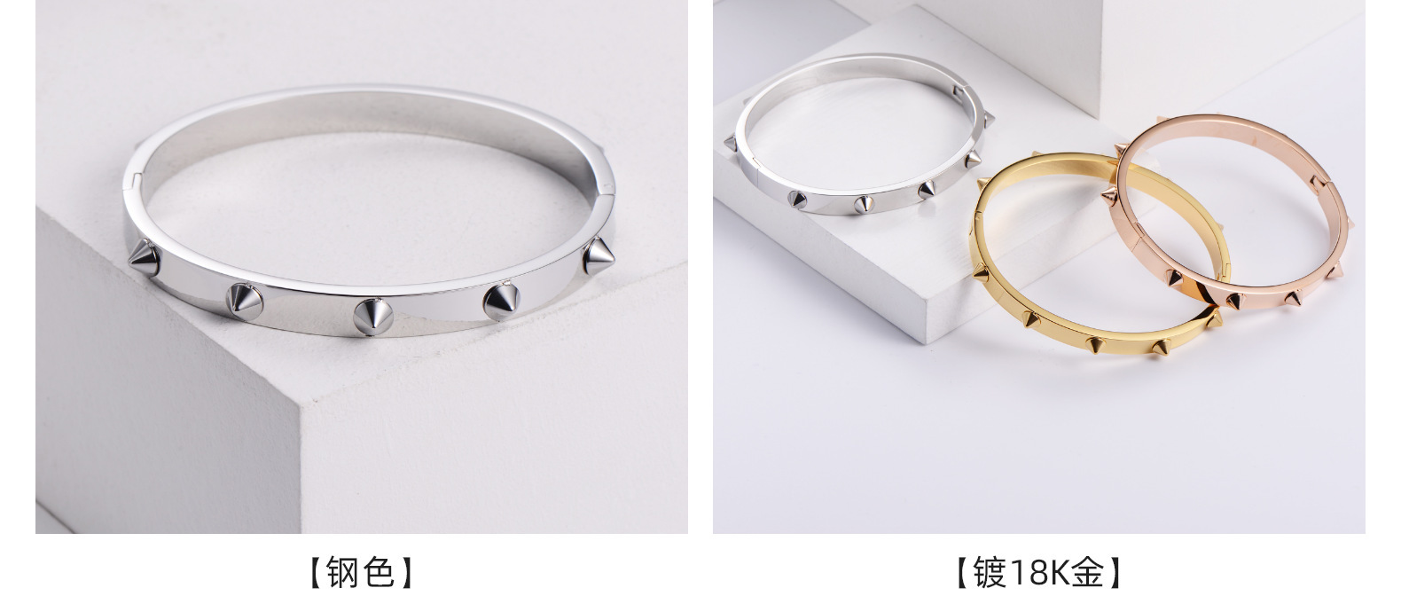 PVD Coated 18K Gold Plated Stainless Steel Waterproof Non Tarnish