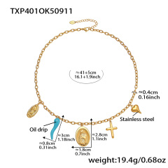 TXP401- Gold DIY Necklace 41+5cm
