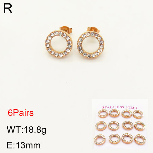 INS New  Fashion Titanium Steel Stud Earrings Round Design 18K Gold Stainless Steel Love Element Earrings Niche Design High Earrings Suitable For Women's Earrings
