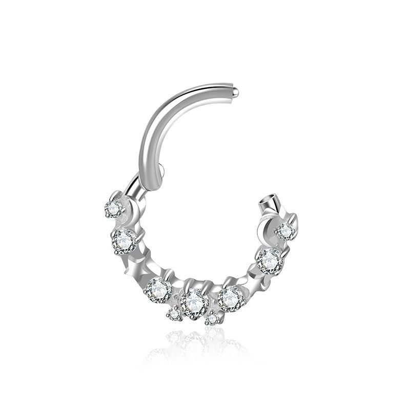 Trendy F136 Titanium Alloy Earrings Women's Fashionable Body Piercing Lip Rings  Style Jewelry Accessories