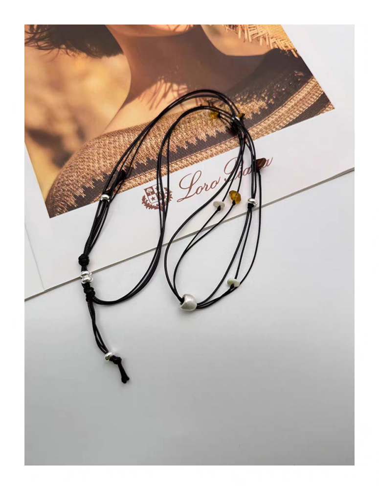 Special-Interest Design Natural Stone Beaded Hand-Woven High-Grade Pendant Necklace Accessories Women's Fashion Accessories Jewellery