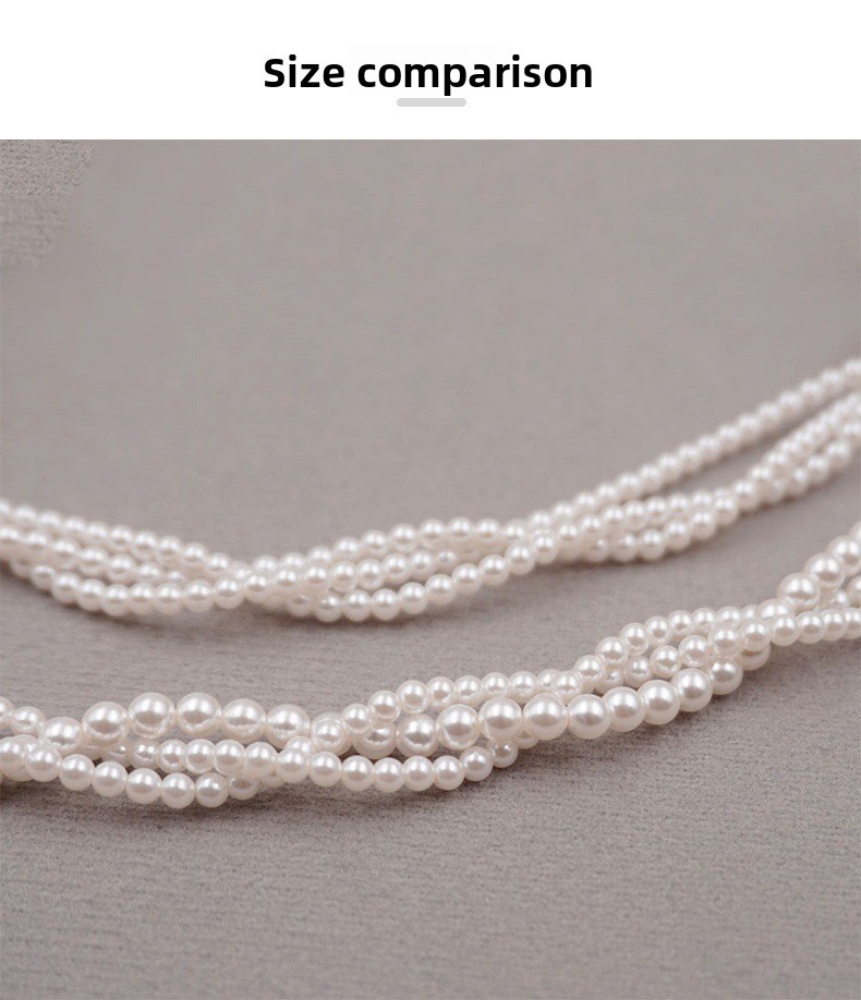 Heb Style Multi-Layer Pearl And Xiaomi Beads Necklace Classic Twisted Chain Layering Artistic Retro Clavicle Chain For Women