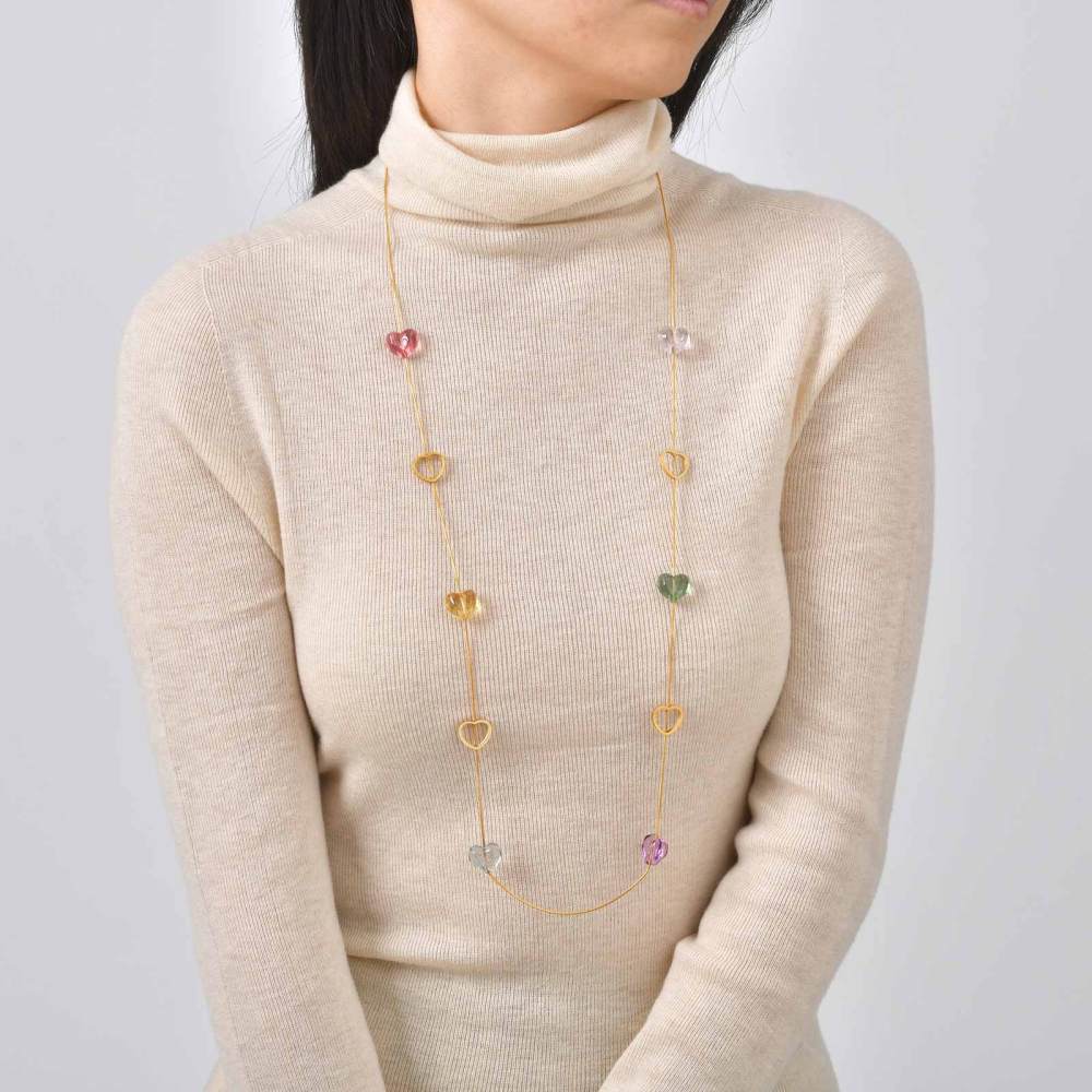 18K Gold Plated 304 Stainless Steel Vacuum Electroplating (In Furnace) Geometric Pattern (Jewelry) Waterproof Non-Fading Hollow Y-Shaped Necklace Long Sweater Chain Women's Accessories