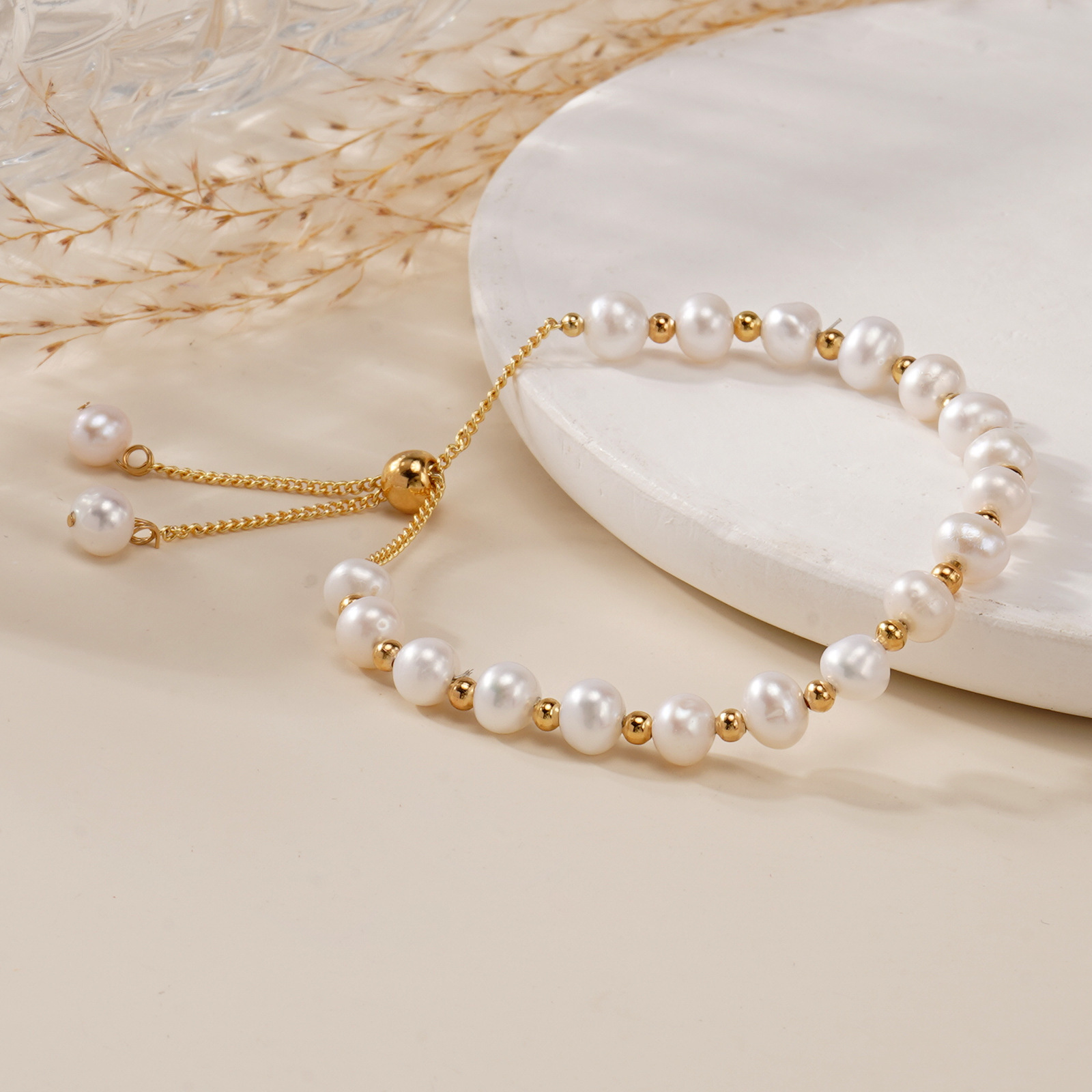 Elegant Pearl Beaded Bracelet Casual School Travel Gift Women's Fashion Accessories Daily Matching Simple Classic Roman Style