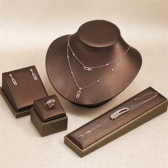 Necklace + Earrings + Bracelet + Ring (4-piece Set)