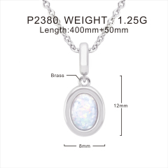 Platinum OP18 White 40+5cm Cross Chain
