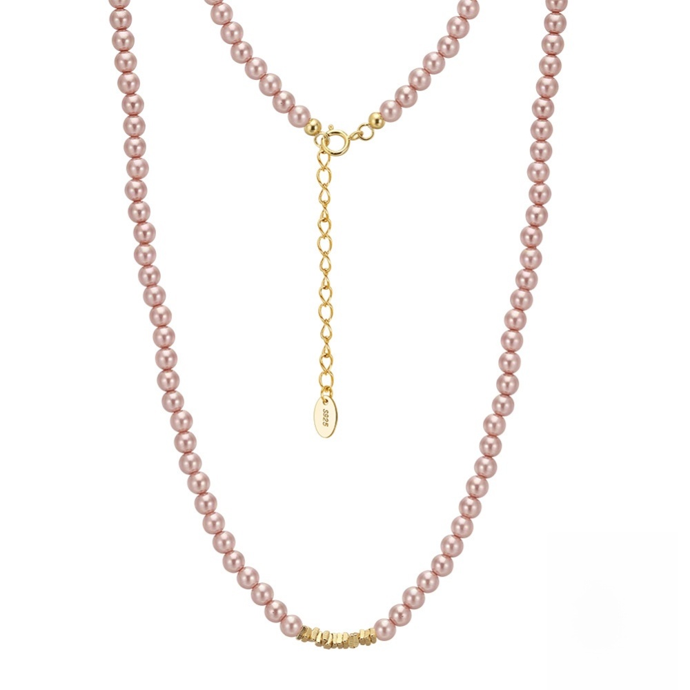 925 Sterling Silver Silver Pendant Necklace For Women December Birthstone Geometric Enamel Charm Jewelry Accessories