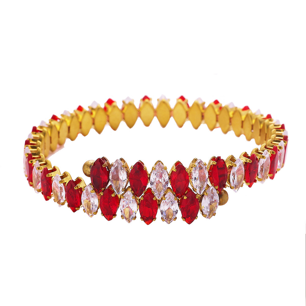 Multicolor Titanium Steel Claw Inlaid Diamond Women's Bracelet Zircon Steel Women's Accessories