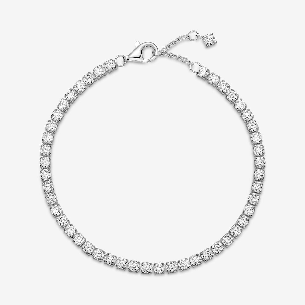 Full Diamond S925 Silver Bracelet Luxurious Sexy Style Romantic Sweet Trendy Versatile Personality Temperament Fashion Couple Gift Simple Copper Silver Plated