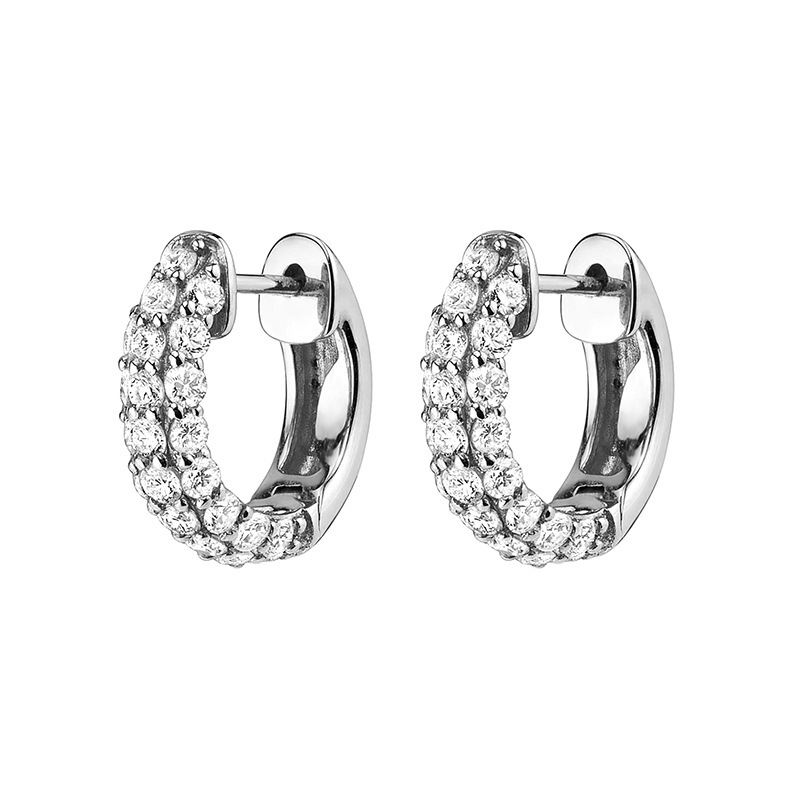 Simple Women's Zircon Earrings Clip-on Jewelry Accessories