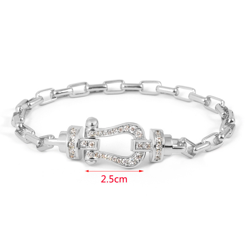 Copper Elegant Simple Style Classic Style Plating Inlay Geometric Artificial Gemstones Bracelets