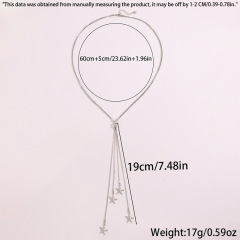 Silver Long Starfish Necklace