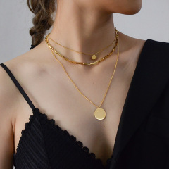 Gold Three-Layer Necklace