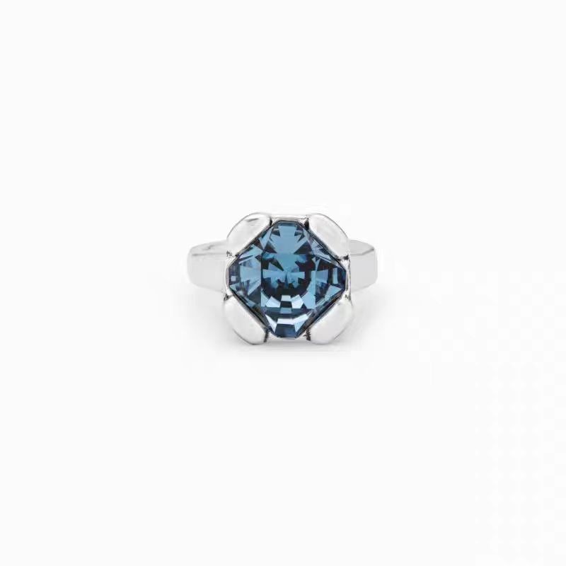 Wholesale Jewelry Classic Style Geometric Copper Crystal Plating Rings