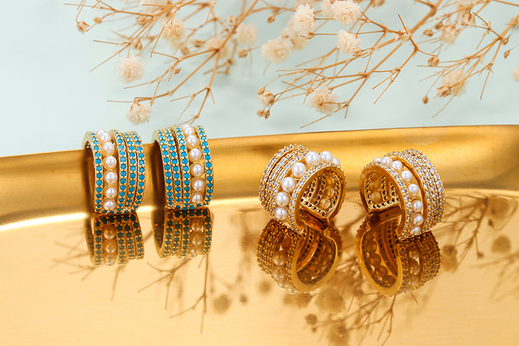 Copper Plating Geometric Zircon