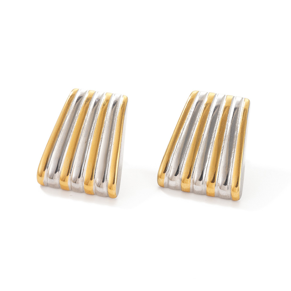 Geometric Waterdrop Titanium Steel Earrings Simple  Style Stainless Steel Earring Women's Casual Fashion Jewelry Accessories