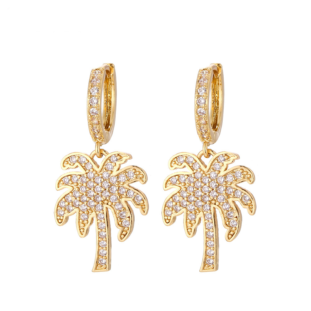 Fashion Geometric Diamond Copper Earrings