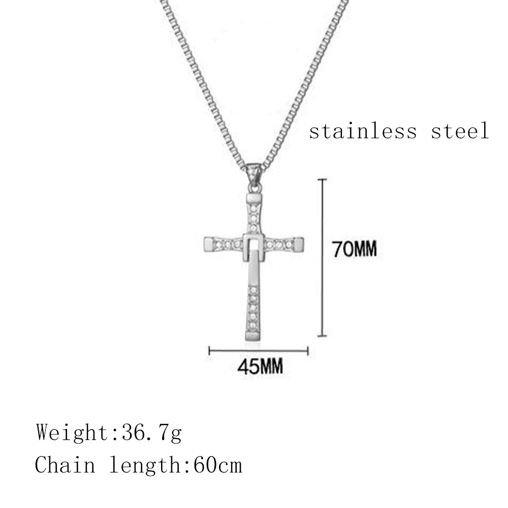 PVD Coated Real Gold Plated 18K Gold Cross 304 Stainless Steel Fashion Waterproof Non Tarnish 304 Stainless Steel