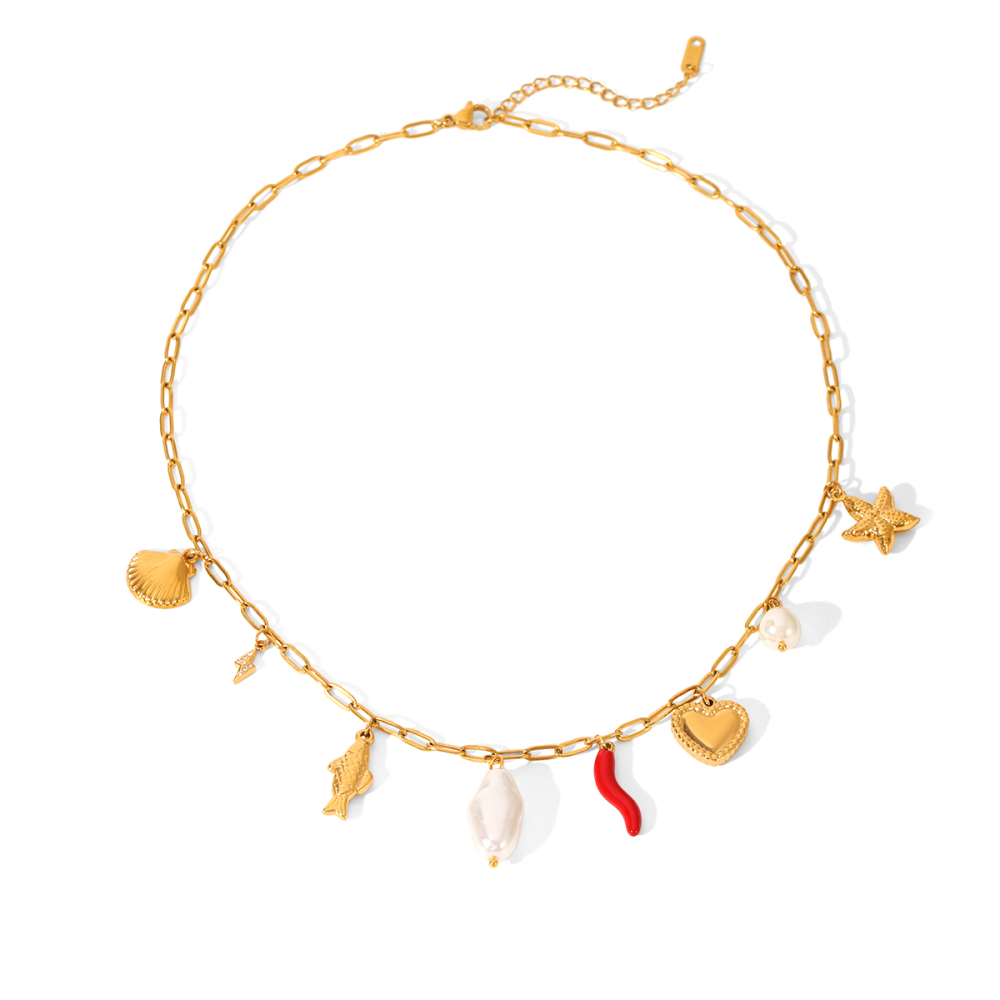 Bohemian Accessories Stainless Steel Necklace Light Luxury Niche DIY Jewelry Accessories Pendant Necklace Collarbone Chain