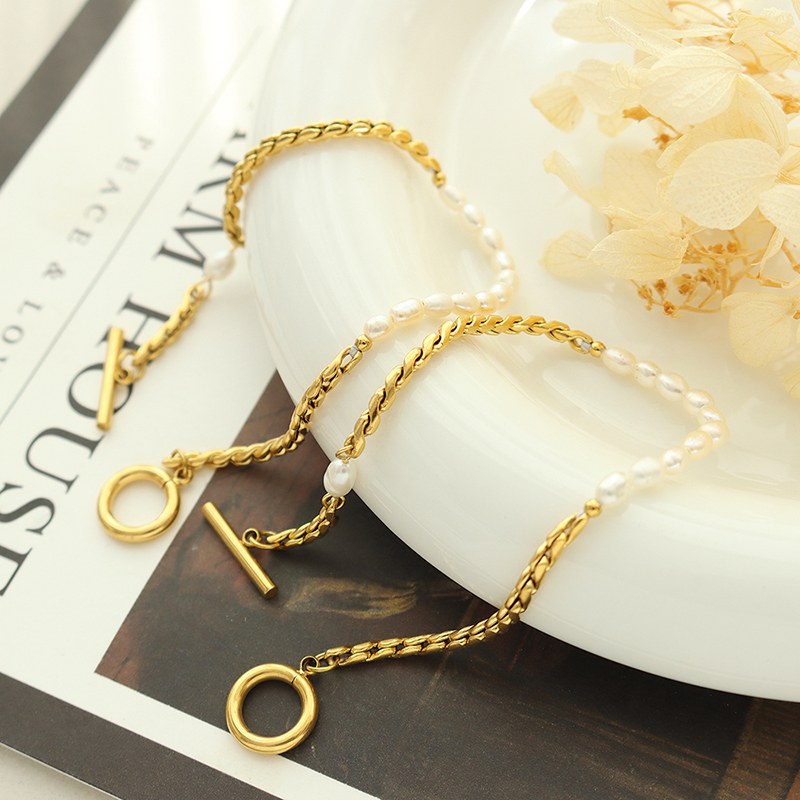 PVD Coated Real Gold Plated 18K Gold Geometric 304 Stainless Steel Classic Style Waterproof Non Tarnish 304 Stainless Steel Bracelets