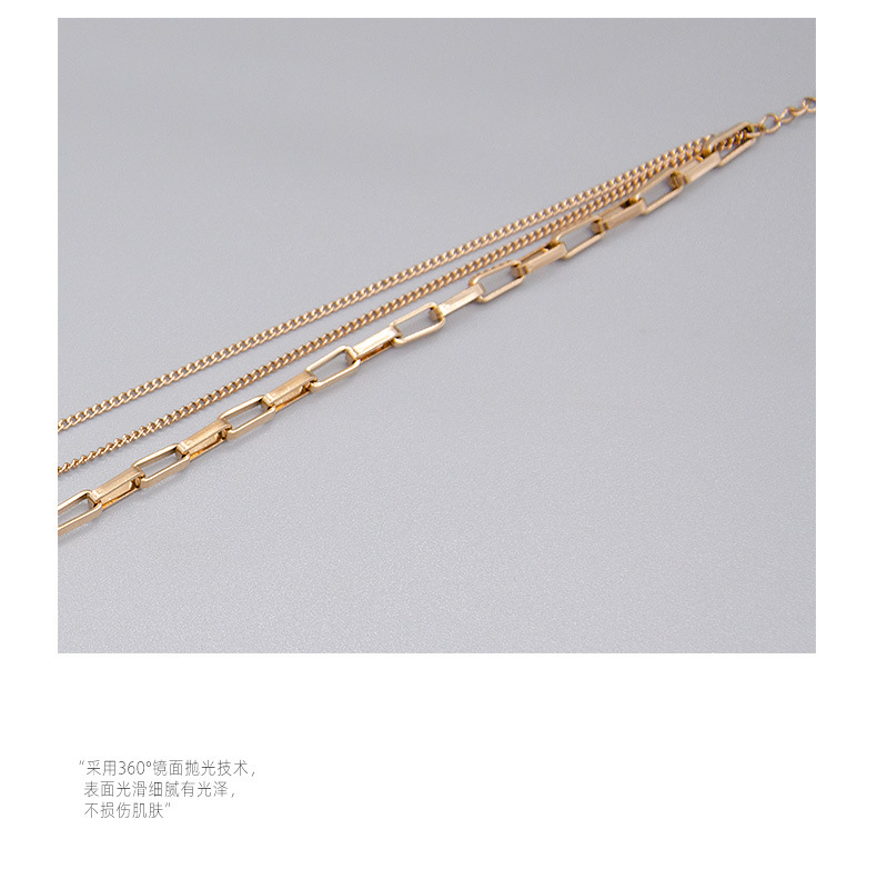 PVD Coated Real Gold Plated Geometric Titanium Steel Fashion Waterproof Non Tarnish Necklace