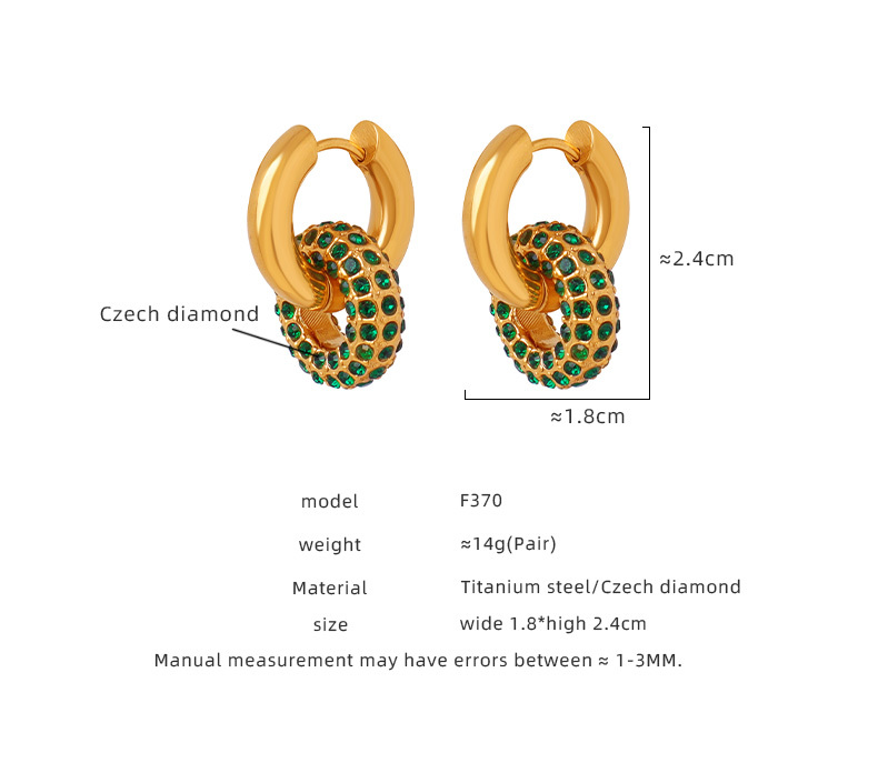 PVD Coated Real Gold Plated 18K Gold Circle Titanium Steel Casual Simple Style Waterproof Non Tarnish Hoop Earrings