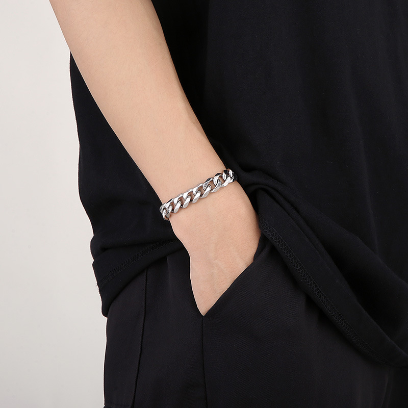 Fashion Geometric Titanium Steel Bracelets Inlay Rhinestones Stainless Steel Bracelets