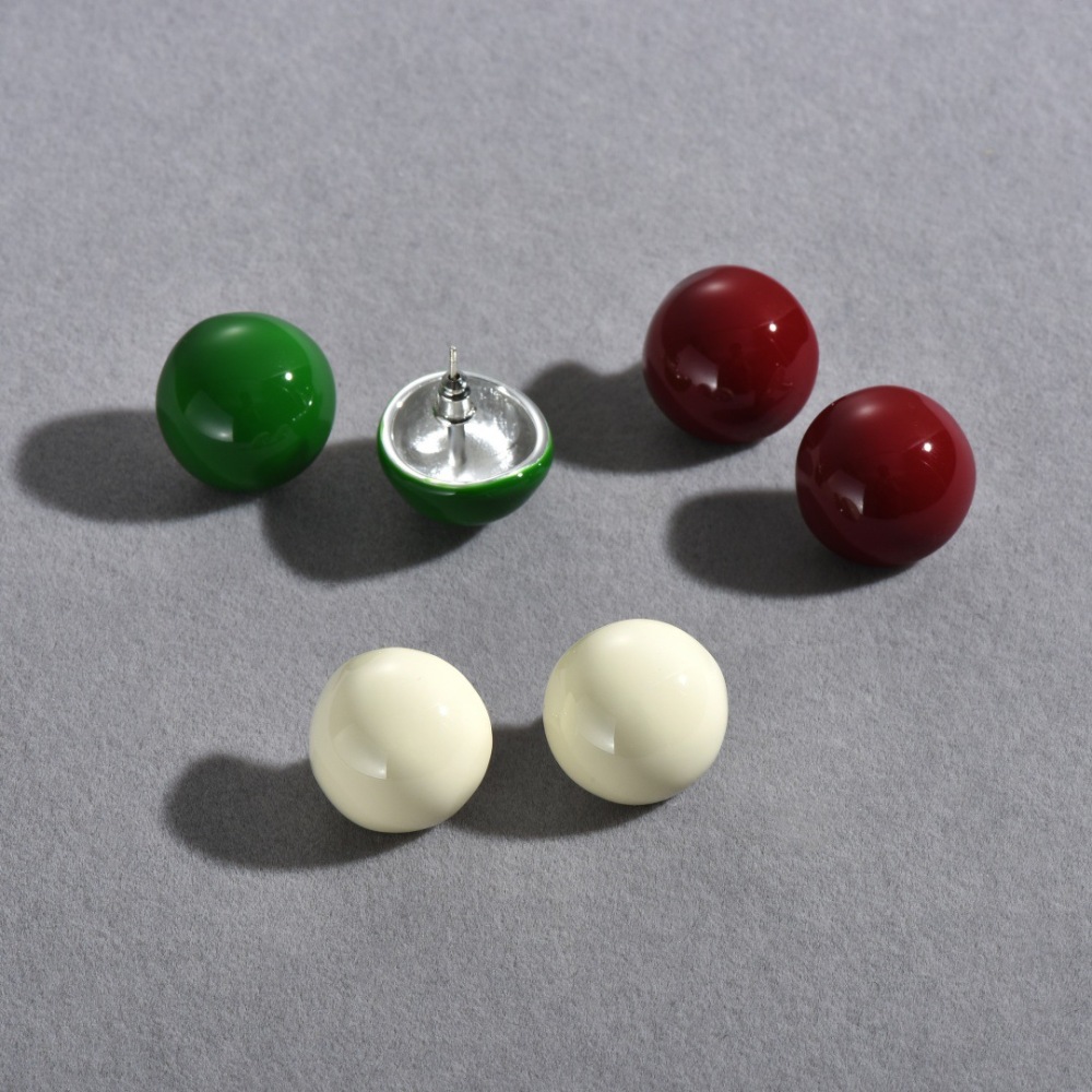 925 Silver Needle Water Drop Earrings New Year Series French Style Mini Elegant Half Circle Women's Jewelry Accessories Geometric Pattern Brass