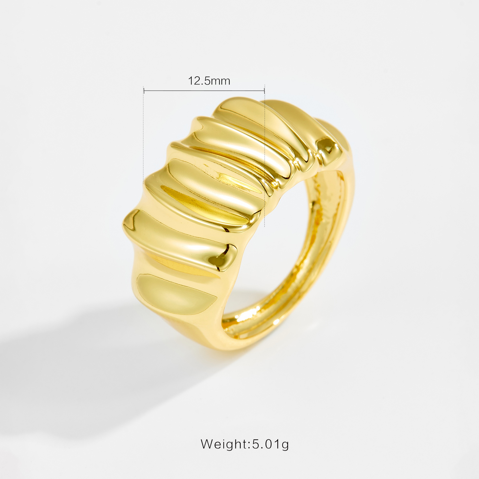 Minimalist Versatile Design Copper Ring For Women  Fashion Trend Daily Versatile 2025 New Hot-Selling Index Finger Ring