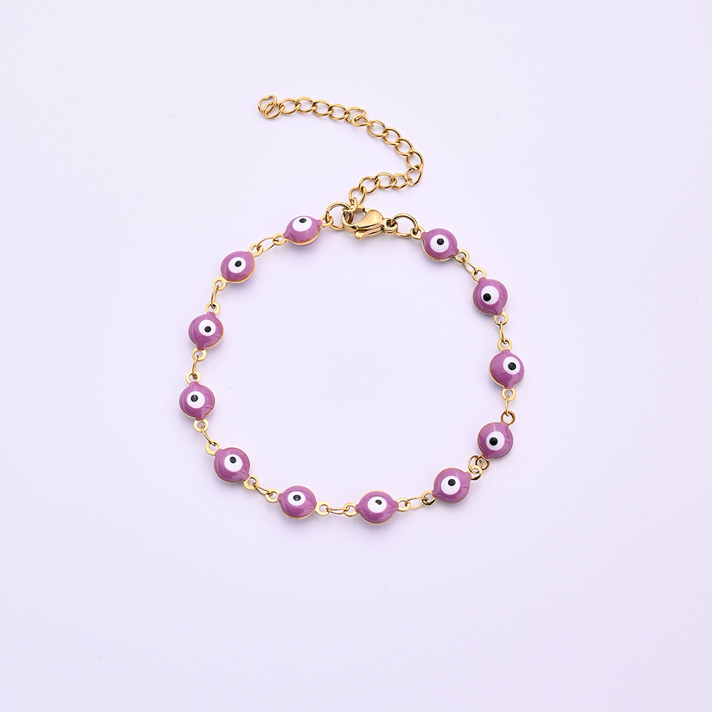 Ethnic Style Classic Style Artistic Eye 304 Stainless Steel Gold Plated Bracelets In Bulk