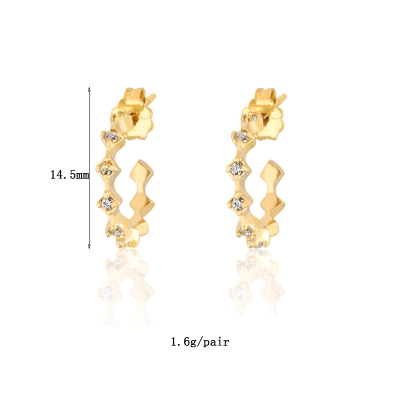 Zircon Earrings Set Ladies Minimalist Ear Bone And Ring Jewelry Accessories