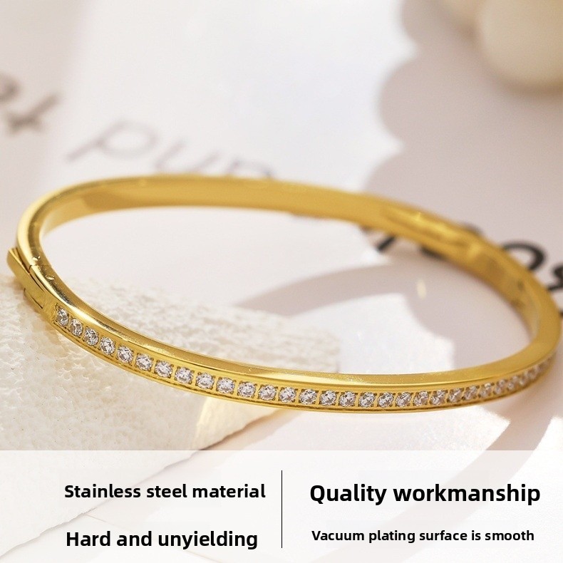 Titanium Steel Bracelet With Diamonds Girl Holiday Gift Starry Sky Feeling Women's Jewelry Accessories