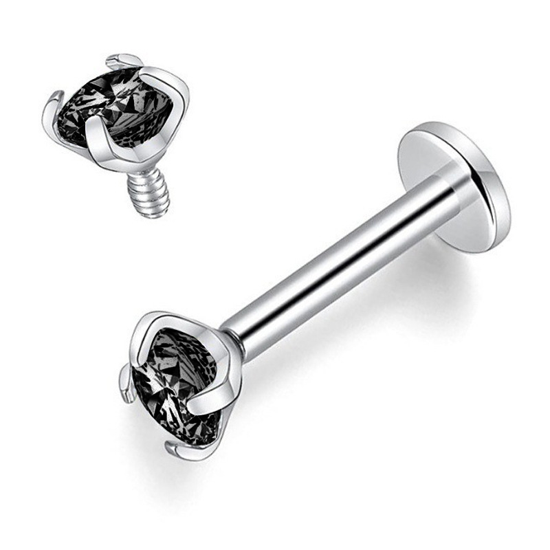 10 PCS/Package Lip Rings Modern Style Classic Style Geometric Titanium Alloy Zircon Lip Rings Ear Cartilage Rings & Studs