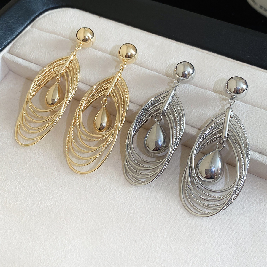 Copper Geometric Electroplating Imitation Gold  Simple Style Classic Style Drop Earrings