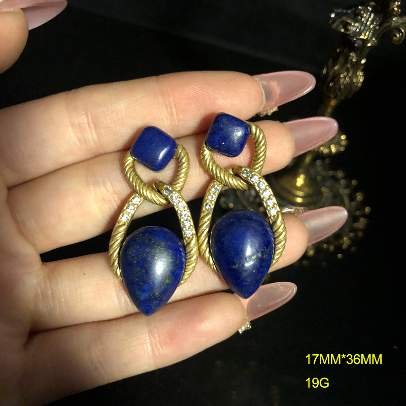 1 Pair Vintage Style Classic Style Geometric Water Droplets Brass Drop Earrings