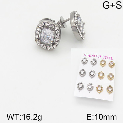 INS New  Fashion Titanium Steel Round Studs Women's 18K Gold Stainless Steel Lovely Element Earrings Earrings Niche Design High Earrings